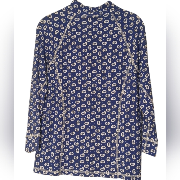 Weekends By Chico's -NWT Blue Paisley Zip Up Jacket W/3/4 Sleeves Pockets,Size 0 - Picture 11 of 12